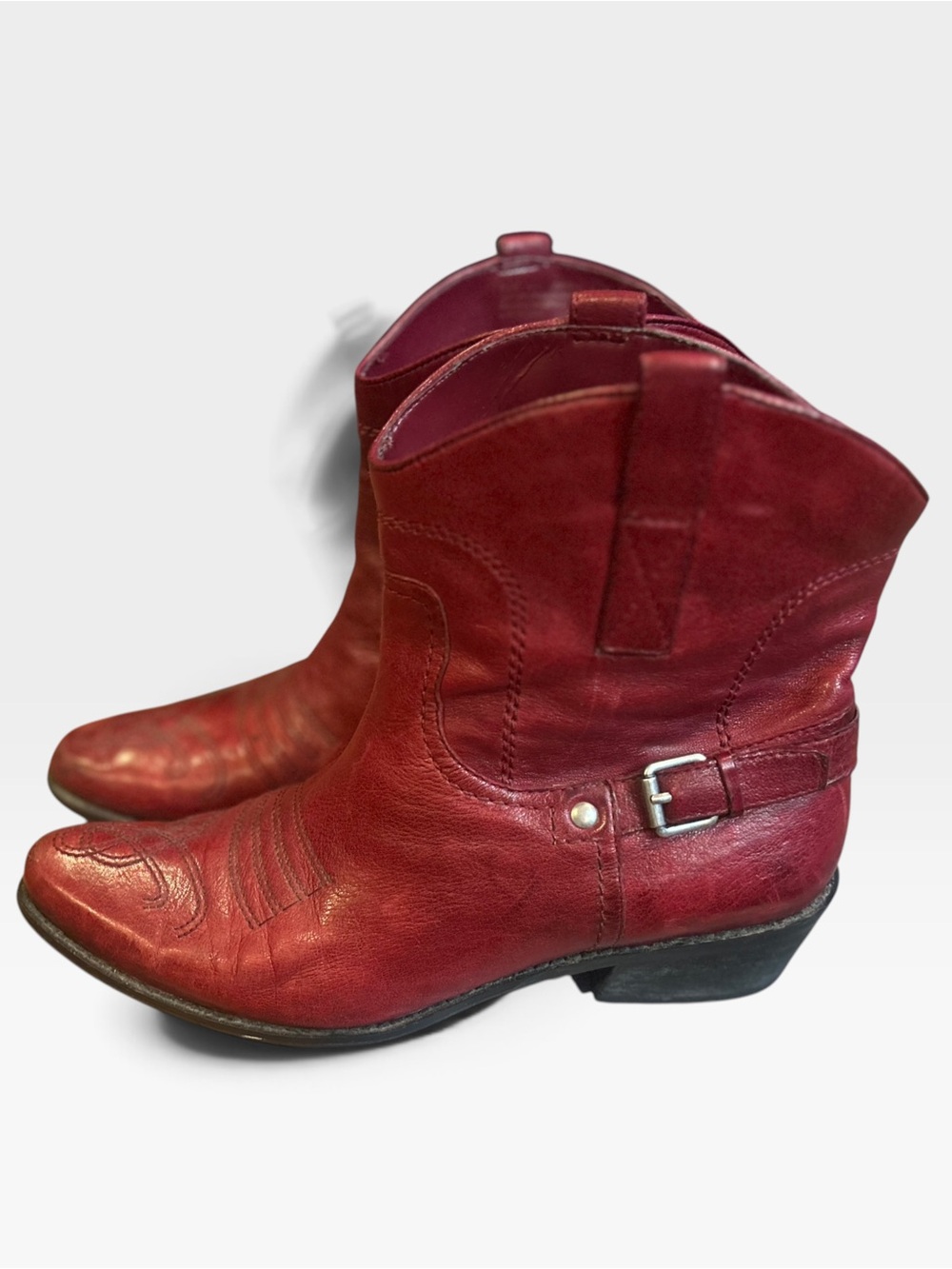 Franco Sarto Red Ankle Cowboy Boot